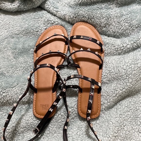 Shoes - Time and Tru strappy sandals size 9